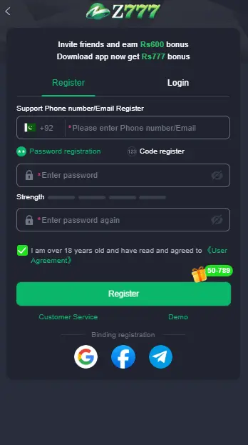 z777 login
