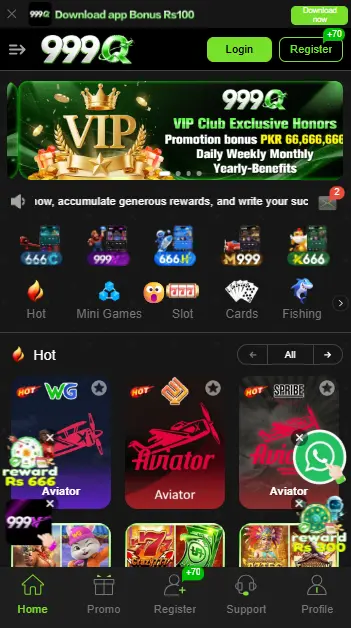 999Q Interface home screen